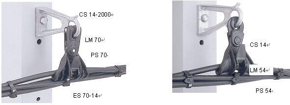 ES 54-14/ES 70-14绝缘中性线悬吊用悬吊组件