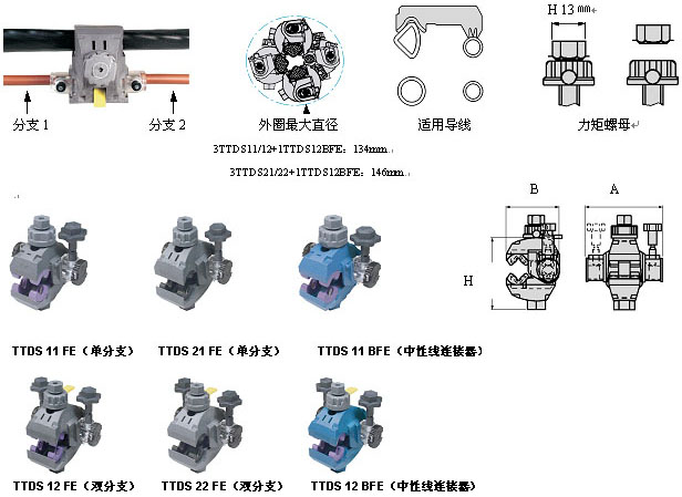 TTDS...FE型地下电网绝缘穿刺线夹